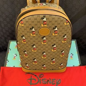 Gucci x Disney Mini Vintage GG Supreme Monogram Mickey Mouse Small Dome Backpack